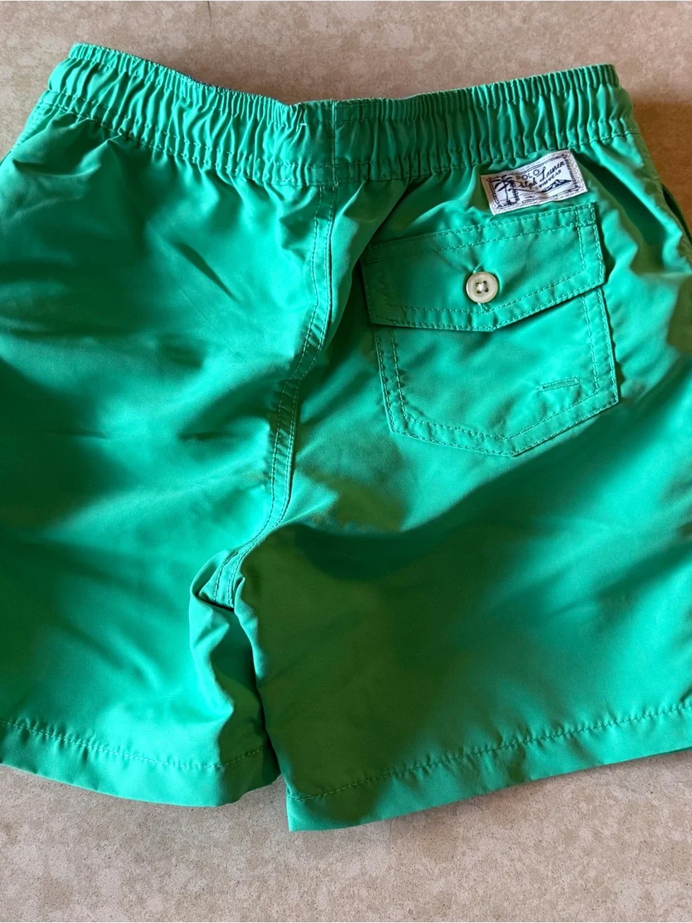 NWT Polo Ralph Lauren Boys Green Travelers Swim Trunks green kids size 7
